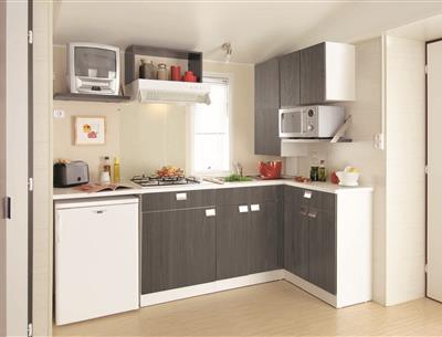 cuisine - Camping Pornichet 44 - Location de mobil-home - Cottage Pacifique - 4/5 personnes - camping les forges *** avec piscine couverte