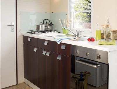 cuisine - Location de Mobil-home à Pornichet - Cottage Européen - 4/6personnes - camping Pornichet 4 étoiles avec piscine couverte et chauffée 