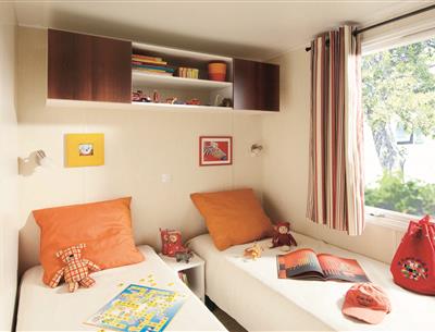 Chambre avec 2 lits simples Location de Mobil-home à Pornichet - Cottage Confort idéal pour 4/6 personnes